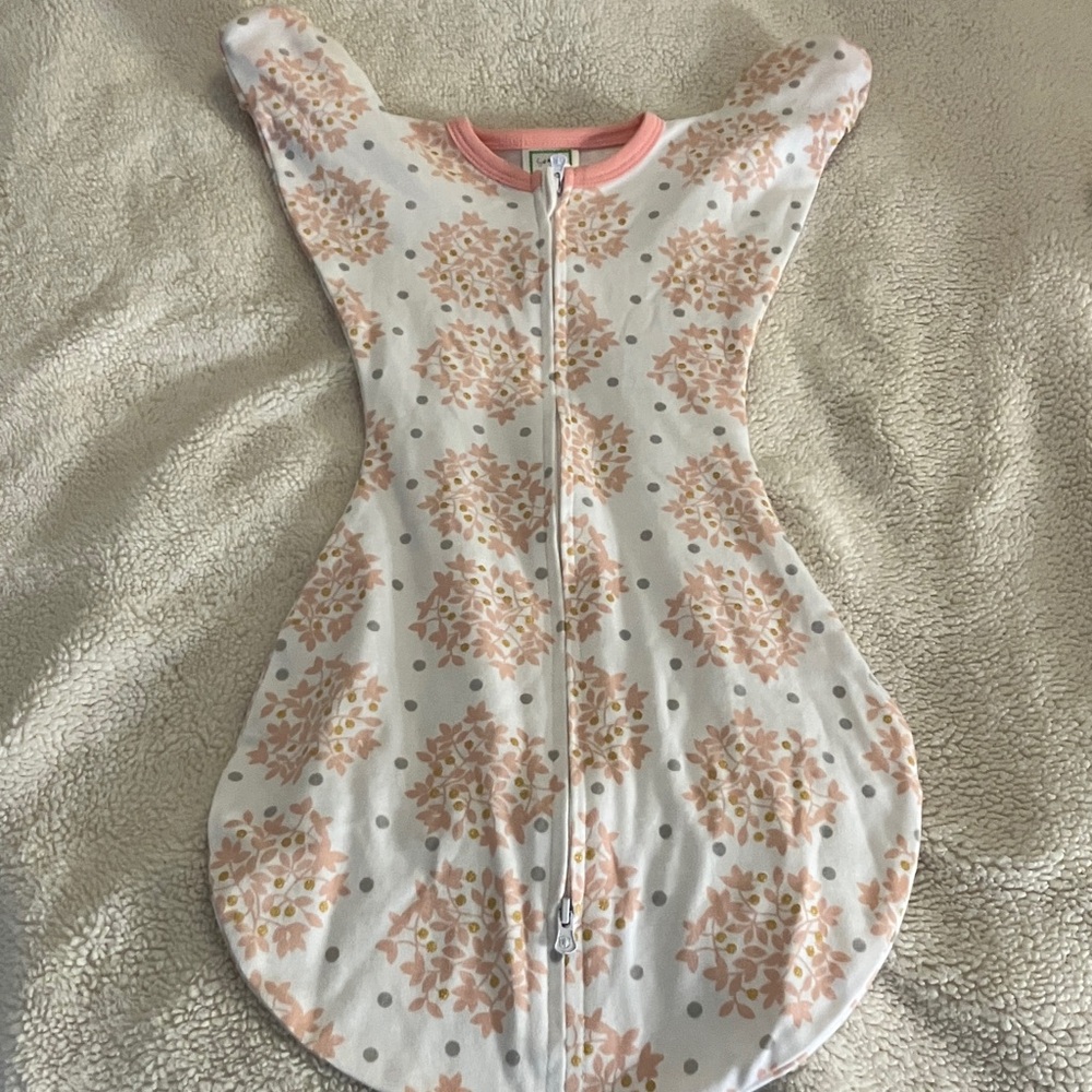 Swaddle Designs Pink and White Transitional Swaddle Sack